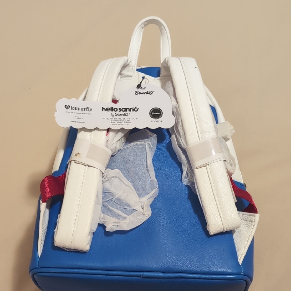 Loungefly Hello Kitty White and Blue Backpack - Picture 2 of 5